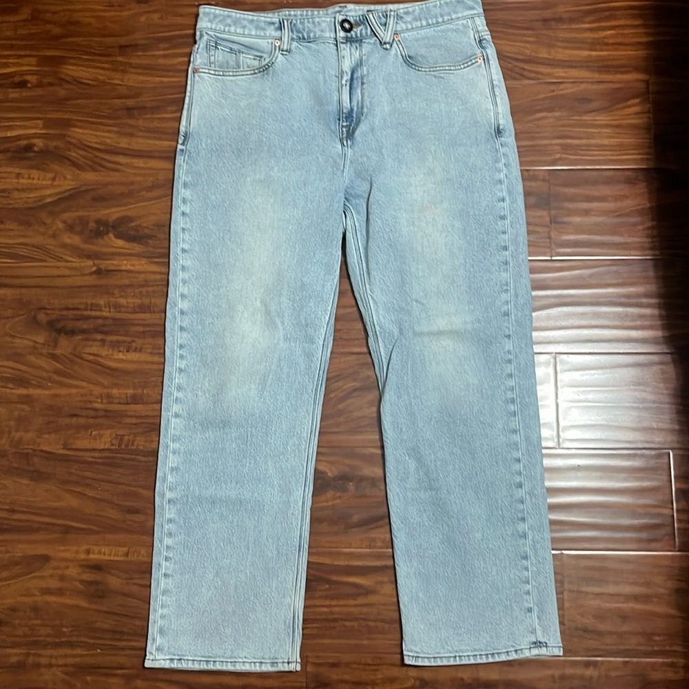 Volcom - Nailer Denim Relaxed straight Jeans 34x34 with embroidery